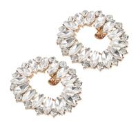 Hohopeti Clip para Zapatos de Tacón Flores Desmontables y Gemas de Imitación, Adornos Joya para Decoración de Zapatos de Fiesta y Boda, Accesorios Brillantes para Mujer, 1 Par