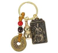 Hohopeti Colgante Taisui de Feng Shui Chino Amuleto Cordón Marrón y Monedas Cinco Emperadores Decoración Portátil para Año Chino y Protección