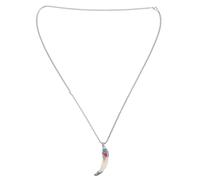 Hohopeti Collar Colgante de Diente Salvaje en Acero Resistente para Hombre y Mujer, Cadena Duradera Detalle Intrincado para Atuendos Casuales y Uso Diario