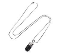 Hohopeti Collar con Colgante Cápsula Abierto de para Hombre y Mujer Diseño de Frasco de Perfume Cadena de Bolas de Joyería Funcional para Guardar Píldoras y Pequeños Objetos