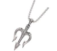 Hohopeti Collar con colgante de lanza para hombre de acero inoxidable estilo gótico oscuro cadena de 60 cm colgante punk resistente y ligero joyería masculina para obsequio de