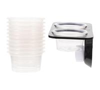 Hohopeti Comedero para Reptiles Ventosa Doble Contenedor Transparente para Comida y Agua Plato a Prueba de Escapes para Geckos y Lagartijas Depósito de Gran Capacidad Adecuado para