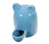 Hohopeti Comedero y Bebedero Automático De Cerámica para Mascotas Pequeñas Diseño De Orejas De Gato Dispensador De Agua para Hámsters y Conejos Suministros para Mascotas Azul