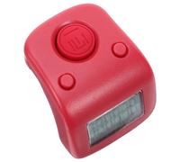 Hohopeti Contador Electrónico Recargable de Dedos Anillo Mini Portátil Color Rojo Luz Nocturna Pantalla Digital de 6 Dígitos para Conteo Manual Eventos Formación y Estadística