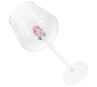 Hohopeti Copa de Cristal para Vino Tinto Estilo Europeo, Flauta Rosa Creativa para Bar y Uso Doméstico, Diseño Elegante y Tamaño Grande