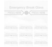 Hohopeti Cubierta de Vidrio Rojo Rompible para Alarma contra Incendios, Resistente a Altas Temperaturas, 10 Piezas de Repuesto para Interruptor Manual, Uso en Interiores y