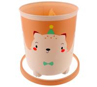 Hohopeti Cubo de Basura de Dibujos Animados sin Tapa Papelera Redonda de Gran Capacidad para Cocina y Baño Bote de Basura Multifunción Color Rosa para Oficina y Dormitorio