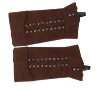 Hohopeti Cubrezapatos Medievales Marrones para Cosplay Polainas Renacentistas Ligeras y Detalladas para Hombre y Mujer Accesorios de Halloween para Disfraces de Caballero y Vikingo