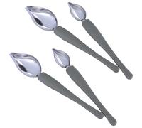 Hohopeti Cuchara para Pintar Salsas de Cocina, 4 Piezas de Acero Inoxidable, Utensilios de Cocina para Decoración de Postres y Platos, Herramienta para Dibujo Artístico en Cocina