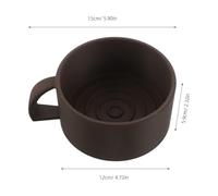 Hohopeti Cuenco de Afeitar para Hombre con Diseño 3D para Espuma Densa, Taza de Jabón de Afeitar Marrón W101, Material Resistente, Adecuado para Afeitado Húmedo y Cuidado Barba Baño