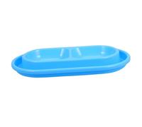 Hohopeti Cuenco Doble para Mascotas Azul Antióxido y Resistente Plato Superficial para Comida y Agua para Gatos y Perros Pequeños Diseño y Fácil de Limpiar