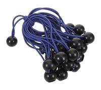 Hohopeti Cuerdas Elásticas con Bolas de Plástico 30 Piezas, Cuerda Elástica de Tensión Azul de 6 Pulgadas, Sujetadores para Acampar, Lonas y Trampolines, Resistentes para Exteriores
