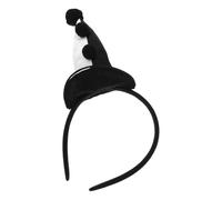 Hohopeti Diadema de Disfraz Carnaval en y Negro Accesorio Cabello Sombrero de Copa Pequeño Diadema Divertida para Halloween y Fiesta de Circo Tocado Ligero para Cosplay y