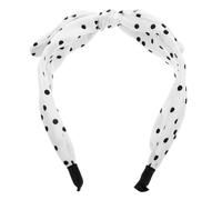 Hohopeti Diadema de Pelo con Orejas de Conejo y Lazo en Color Claro, 1 Unidad, Ancho, con Patrón de Lunares, para Spa y Maquillaje, Mujer y Niñas, Accesorio Divertido para Fiestas