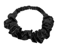 Hohopeti Diadema de Satén Negra para Maquillaje y Spa, Banda Ancha Ligera y Cómoda para Cualquier Ocasión, Accesorio Elegante Cuidado Facial de Mujer