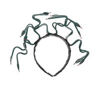 Hohopeti Diadema de Serpiente Medusa Verde de Plástico Resistente al Desgaste para Fiesta y Banquete, Tocado Cosplay Que No Se Cae Fácilmente