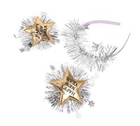 Hohopeti Diadema Decorativa de Estrella Dorada para Mujer Accesorio Ligero y Resistente para Fiesta de Año Diseño Único y Festivo para Ambiente Alegre