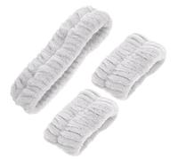 Hohopeti Diadema y Muñequeras de Felpa Suaves para Lavado Facial y Spa de Antideslizante Cómodo y Elástico para Mujer Casa