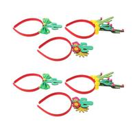 Hohopeti Diademas de Fiesta de Cactus 6 Piezas Lazo y Flor, Accesorio para Disfraz Boho y Carnaval, Diadema de Tela para Eventos Tropicales y Fiestas Temáticas