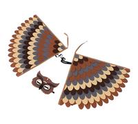 Hohopeti Disfraz de Búho Infantil de Fieltro Suave Capa Ligera para Disfraz de Pájaro para Fiestas Temáticas Halloween y Juegos de Rol Cómodo y Duradero Adecuado para Cumpleaños y