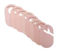 Hohopeti Divisores de Armario para Bebés 1-24 Meses 8 Piezas de Cartón Rosa Separadores de Ropa Infantiles para Organización de Guardería Etiquetas de Tallas para Armario Niña