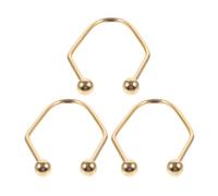 Hohopeti Ejercitador de Hoyuelos Faciales 3 Piezas, Portátil y Ligero, Acero Inoxidable Dorado, Herramienta para Esculpir y Levantar Músculos Faciales, Cuidado Facial Mujer y Modelado