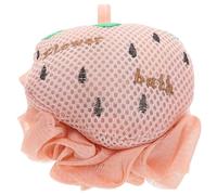 Hohopeti Esponja de Baño Grande Forma de Fresa Doble Cara Espuma Rica para Ducha Corporal Completa Empacado Individualmente para Limpieza