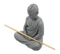 Hohopeti Estatua de Budismo para Acuario de Arenisca Figura de Mono Wukong de Mitología Escultura de Decoración Zen para Acuarios y Jardines