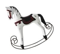 Hohopeti Estatua de Caballo Balancín de Madera Vintage con Detalles Intrincados Decoración Clásica para Oficina y Hogar Escultura de Figurita para Escritorio y Colección