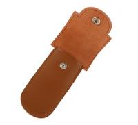 Hohopeti Estuche Portátil para Afeitadora Manual de Hombre Diseño Clásico Vintage en Pu Marrón, Funda Protectora Confiable para Uso Diario y Viajes de Negocios