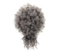 Hohopeti Extensiones de Cabello Rizado Afro con Clip y Flequillo Ajustable Moño Corto Voluminoso para Mujer Postizo Sintético Suave y Natural Cómodo y Reutilizable para Uso Diario y Fiesta