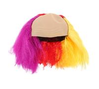 Hohopeti Fake Wigs Multicolor Design For Halloween Mardi Gras Costume Party Cosplay Dj Bar Events Comfortable Breathable Reusable Role Play