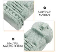 Hohopeti Figura de Piedra Balinesa para Jardín Mini Estatua Zen de Hombre Pensante Escultura Pequeña de Terrario y Bonsái Decoración Meditativa al Aire Libre para Micropaisajes y