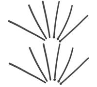 Hohopeti Fundas Antideslizantes para Patas de Gafas, Silicona Suave Negra, Protección Antialérgica, Orificio Redondo Ajustable, 6 Pares (12 Unidades), Accesorios para Gafas, Soporte Cómodo