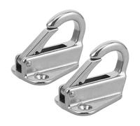 Hohopeti Gancho de Acero Inoxidable 304 para Almohadilla de Defensa de Barco, Mosquetón Marino de Alta Resistencia con Resorte, Juego de 2 Piezas con Tornillos 3.9x13 Mm, Uso