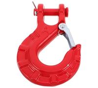 Hohopeti Gancho de Remolque 3/8 Pulg Rojo de Acero Pestillo de Seguridad, Accesorio Resistente para Cabrestante, Equipo para Remolcar Vehículos y Remolques Todoterreno