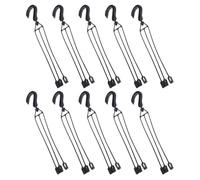 Hohopeti Ganchos Giratorios para Macetas Colgantes 10 Unidades Gancho Plástico Negro 40 CM Soporte Resistente para Plantas de Interior y Exterior Colgador Ajustable para Jardín y Balcón