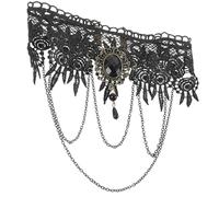 Hohopeti Gargantilla de Encaje Gótico Vintage Collar Punk para Mujer Accesorio de Moda Lolita Victoriana para Halloween y Fiestas