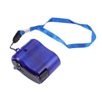 Hohopeti Generador Manual Portátil Manivela Azul, Cargador USB de Emergencia para Exteriores, Banco de Energía Recargable para Senderismo, Camping y Viajes