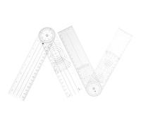 Hohopeti Goniómetro Espinal Transparente 2 Piezas 214X49Mm y 2025X45Mm Regla Transportador Médico Profesional para Medición Artrodial y Búsqueda de Ángulos en Terapias Físicas