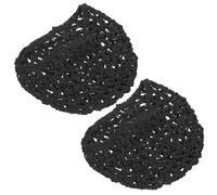 Hohopeti Gorro de Redecilla Cabello 2 Piezas Negro Malla Gruesa de Crochet para Dormir Redes Cabello Mujer Cuidado y Protección en Belleza y Peluquería