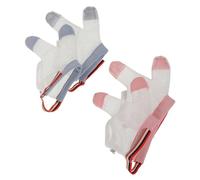 Hohopeti Guantes Para Ñiño Antisucción Ajustables, Protector De Dedos y Pulgar, Material Transpirable, Para Niños Que Dejan De Chuparse Los Dedos, Talla M, Pack 4 Piezas (2 Rojo, 2 Azul