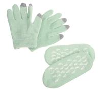 Hohopeti Guantes y Calcetines Hidratantes con Gel para Cuidado Profesional de Manos y Pies Secos Transpirables y Reutilizables para Mujeres con Piel Agrietada de Spa para Pedicura