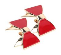 Hohopeti Hebillas Decorativas para Zapatos de Mujer Lazo Rojo Extraíbles, 2 Piezas, Clips para Tacones Altos y Calzado de Boda, Accesorios Versátiles para Fiesta y Evento