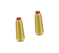 Hohopeti Hilos Bolillos 2 Piezas De Bordar Mano De Seda Metalizado Metálico De Coser 150d Costura Máquina De Coser Bordado De Seda Brillante Carretes Traje De Hilos Oro Cable Hilos Dorados