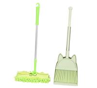 Hohopeti Infantil de Escoba Recogedor y Fregona Verde Juguetes Educativos de Limpieza para Niñas Simulación para Actividades Parentales y Desarrollo de Habilidades Prácticas para Casa y