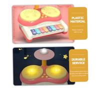 Hohopeti Instrumento Musical Multifunción para Tambor Sensorial Rosa para Niña Juguete Educativo de Percusión y Piano Entrenamiento Divertido para Desarrollo Rítmico sin Batería para