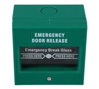 Hohopeti Interruptor de Liberación de Puerta de Emergencia Verde de Plástico Respuesta Rápida para Sistema de Alarma contra Incendios en Situaciones de Emergencia