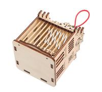 Hohopeti Jaula Pequeña de Madera para Grillos Cesta de Almacenamiento Ligera y Portátil Hábitat Adecuado para Mascotas Pequeñas Jaula de Alimentación para Crianza y Transporte al Aire