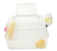 Hohopeti Jaula Portátil para Hámster y Cobaya con Ventana Panorámica Ventilación Caras Ligera y Compacta para Viaje al Aire Adecuada para Pequeñas Mascotas como Chinchillas y Erizos